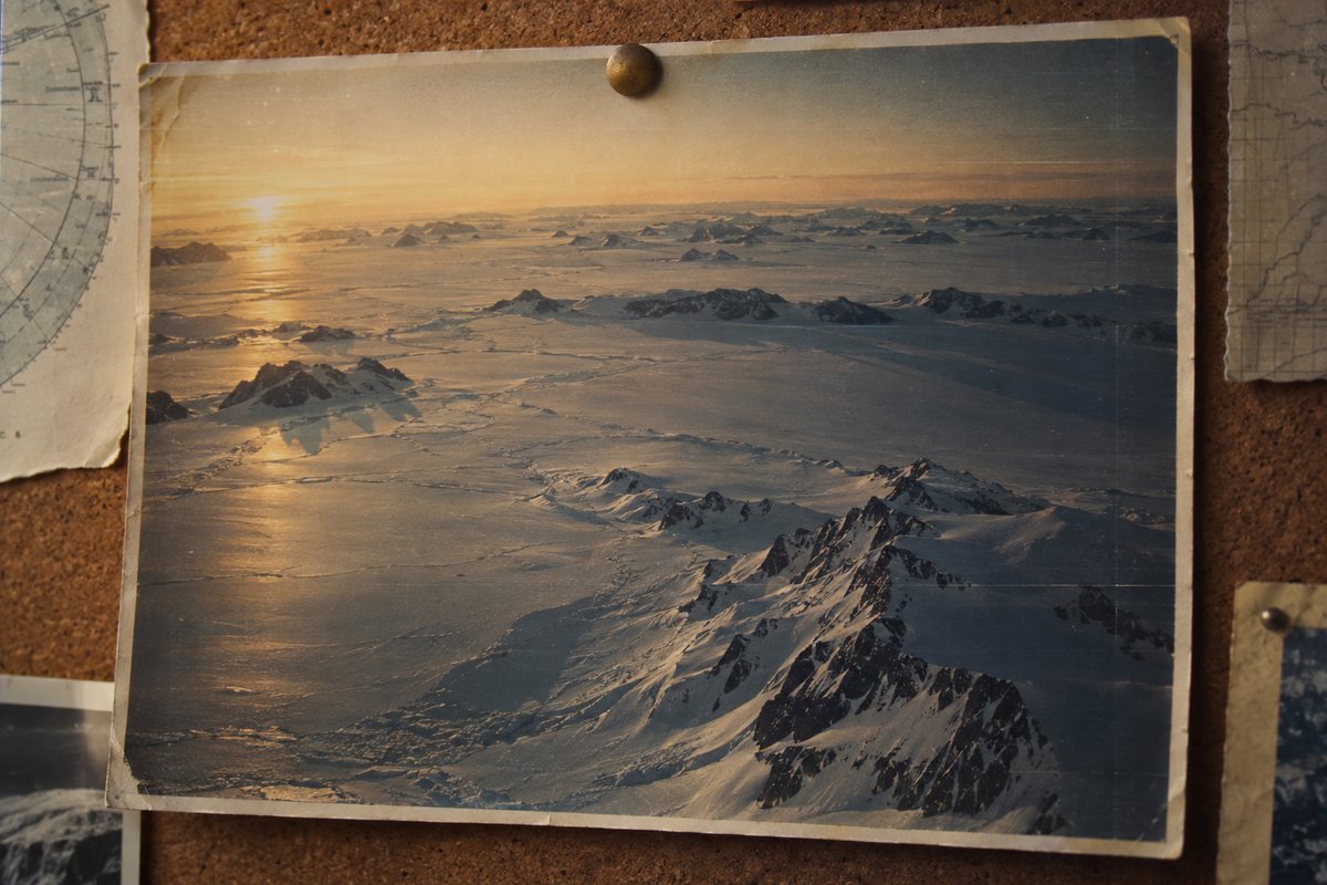 Generated still: aerial view of the polar ice sheet